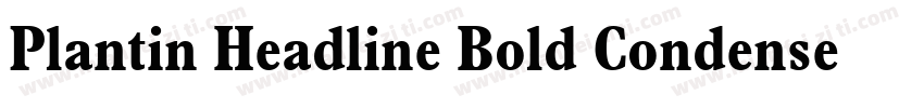 Plantin Headline Bold Condensed字体转换
